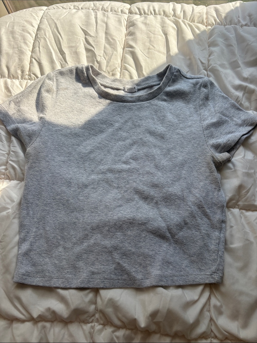 Garage light gray baby tee